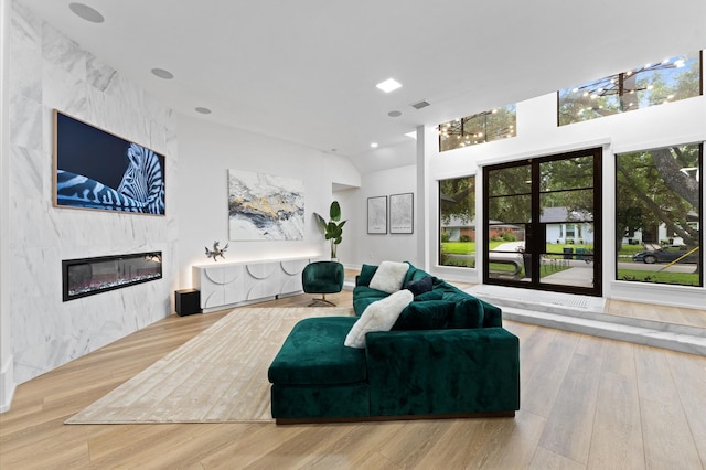 10826 Moonlight Dr, Houston, TX 77096 - living area featuring a fireplace and wood finished floors