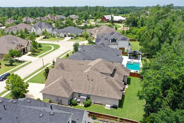 8511 Tynan Ridge Dr, Magnolia, TX 77354 - aerial perspective of suburban area featuring a pool area