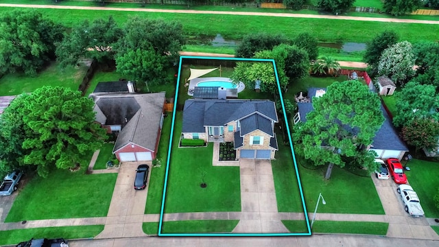 12223 Paddock Way, Houston, TX 77065 - aerial view of property's location with property boundaries highlighted