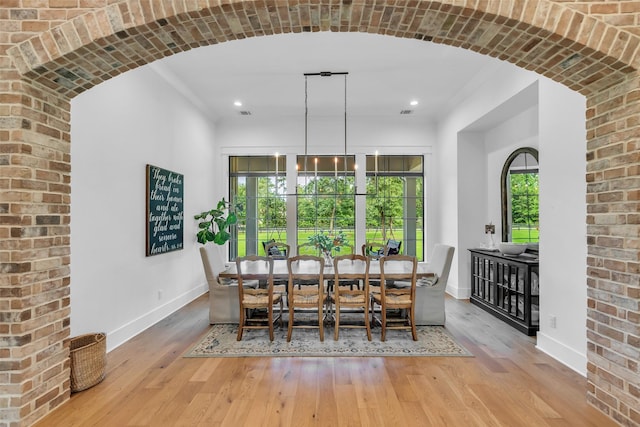 37732 Marias Way, Magnolia, TX 77354 - dining room featuring wood finished floors and recessed lighting