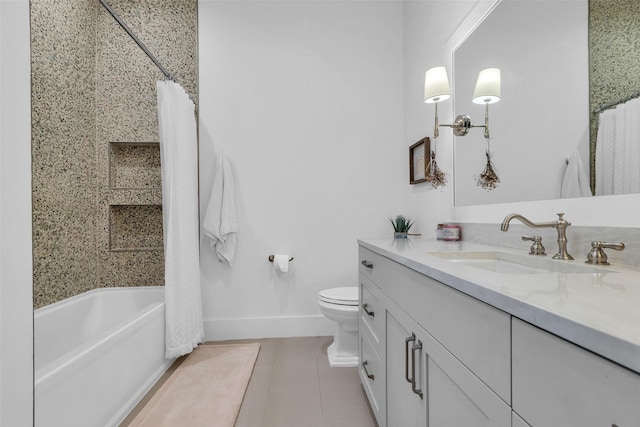 37732 Marias Way, Magnolia, TX 77354 - full bath with vanity, shower / bath combo, and tile patterned flooring
