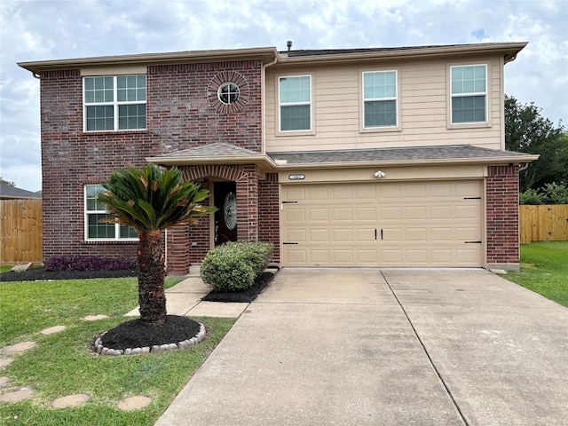 3403 Fox Ct, Pearland, TX 77581 - view of front of property featuring brick siding, driveway, and an attached garage