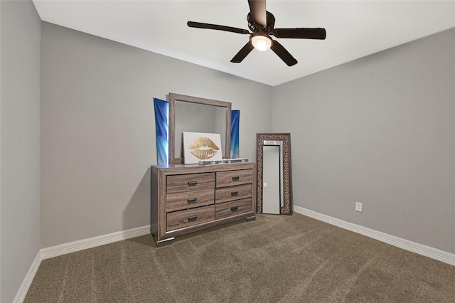 3018 Windy Royal Dr, Houston, TX 77045 - carpeted bedroom with baseboards and a ceiling fan