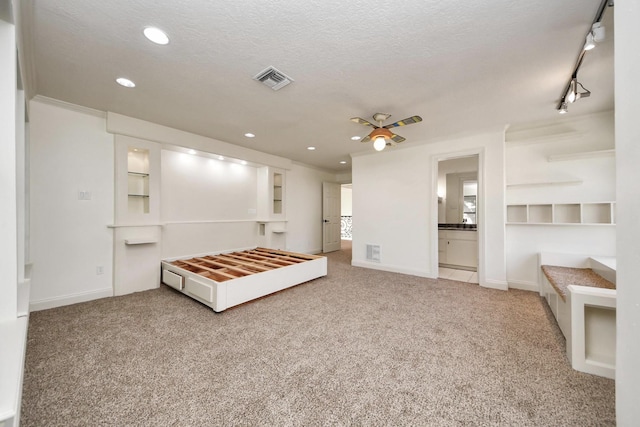 1743 Randons Point Dr, Sugar Land, TX 77478 - unfurnished bedroom with carpet flooring, recessed lighting, and a textured ceiling