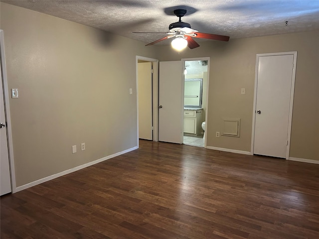 10007 Sagecourt Dr, Houston, TX 77089 - spare room with a ceiling fan, wood finished floors, and a textured ceiling