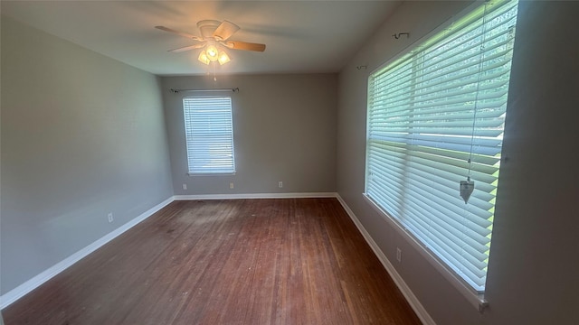 5580 Hooks Ave, Beaumont, TX 77706 - unfurnished room with wood finished floors and ceiling fan