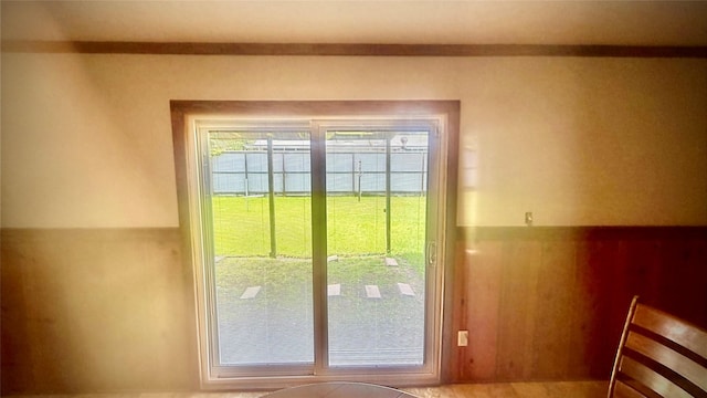 5580 Hooks Ave, Beaumont, TX 77706 - doorway to outside with wainscoting