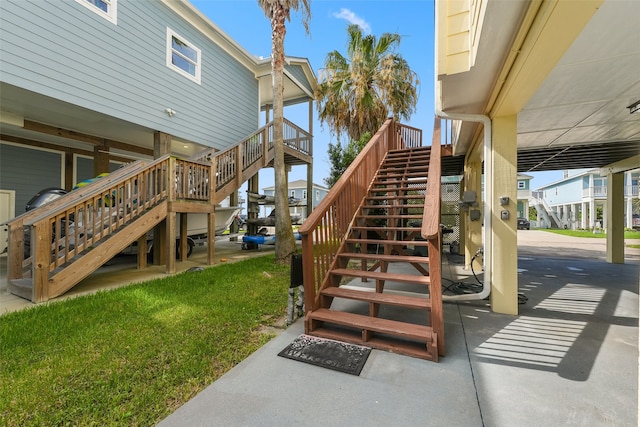 22517 Bay Point Dr, Galveston, TX 77554 - view of patio with stairway