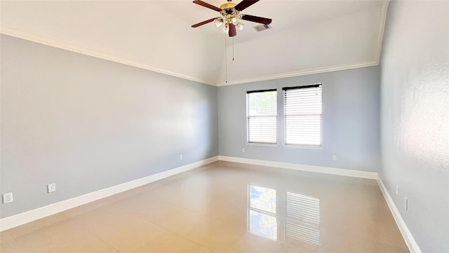24714 Colonial Maple Dr, Katy, TX 77493 - unfurnished room featuring ceiling fan and high vaulted ceiling
