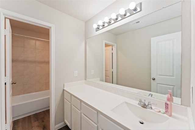22006 Great Royal Ln, Houston, TX 77073 - bathroom featuring wood finished floors and vanity