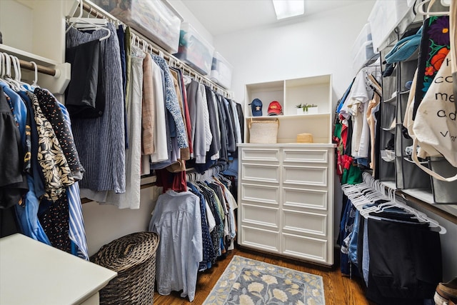 920 Lawrence St Unit D, Houston, TX 77008 - walk in closet with wood finished floors