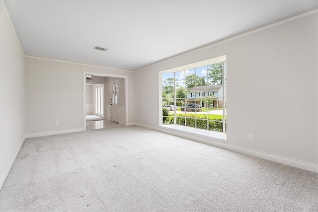 1607 Castlerock Dr, Houston, TX 77090 - spare room with crown molding and carpet floors