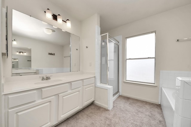 3622 Stratford Town Ln, Sugar Land, TX 77498 - full bath featuring healthy amount of natural light, vanity, and a shower stall