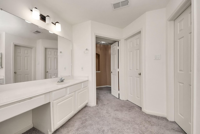 3622 Stratford Town Ln, Sugar Land, TX 77498 - bathroom featuring carpet floors and vanity