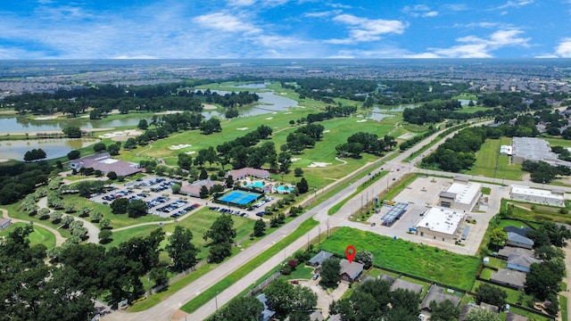 3622 Stratford Town Ln, Sugar Land, TX 77498 - aerial overview of property's location featuring a large body of water and a local golf course