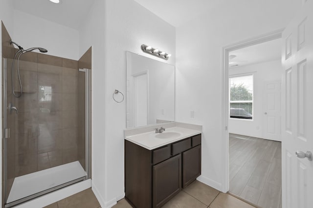 19210 Kent Park Dr, Tomball, TX 77375 - full bath featuring a stall shower and vanity