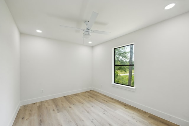1253 Rd 66112, Dayton, TX 77535 - unfurnished room featuring recessed lighting, light wood finished floors, and a ceiling fan