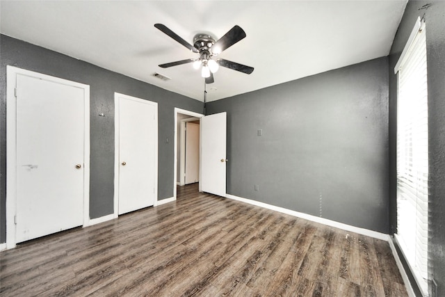 14803 Sunwick St, Houston, TX 77060 - unfurnished bedroom featuring wood finished floors and a ceiling fan