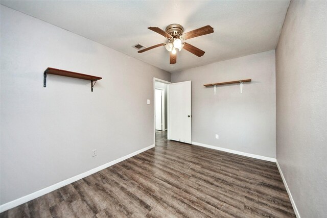 14803 Sunwick St, Houston, TX 77060 - unfurnished bedroom with dark wood-type flooring and a ceiling fan