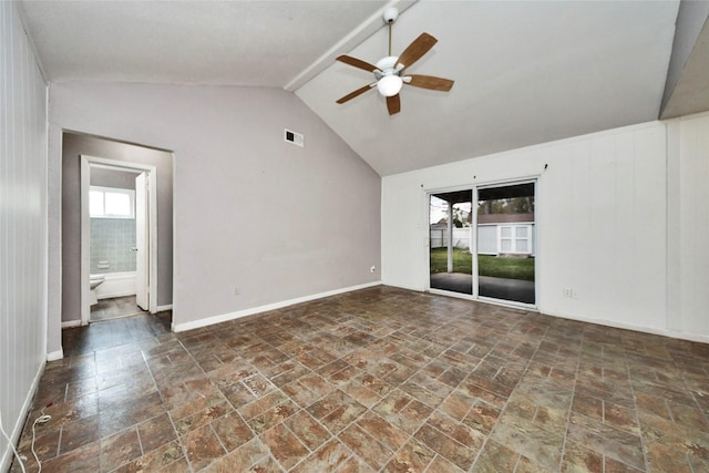 14803 Sunwick St, Houston, TX 77060 - unfurnished room featuring ceiling fan, plenty of natural light, and brick patterned flooring