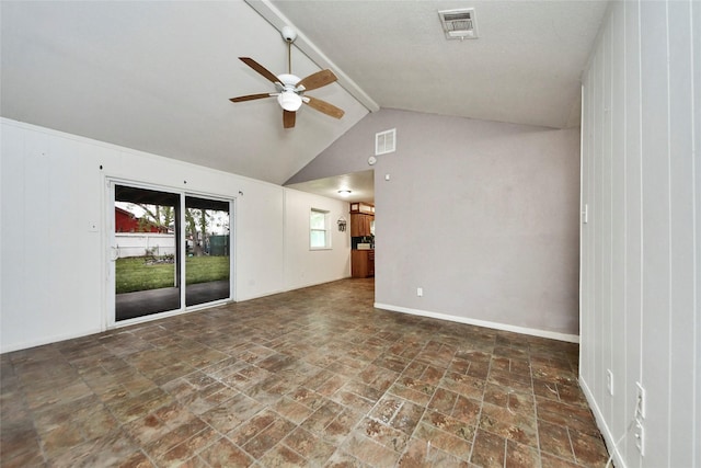 14803 Sunwick St, Houston, TX 77060 - unfurnished room with ceiling fan and brick patterned floors