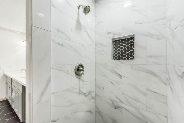 4214 Brightwood Dr, Houston, TX 77068 - full bathroom featuring a marble finish shower and vanity