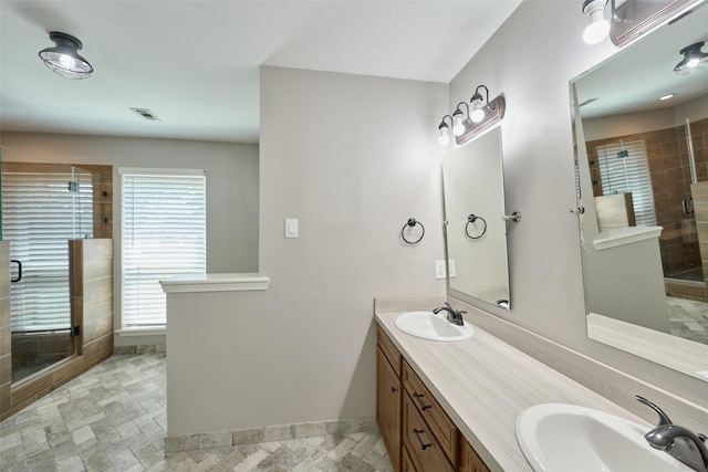 725 River Plantation Dr, Conroe, TX 77302 - full bath with a shower stall and double vanity