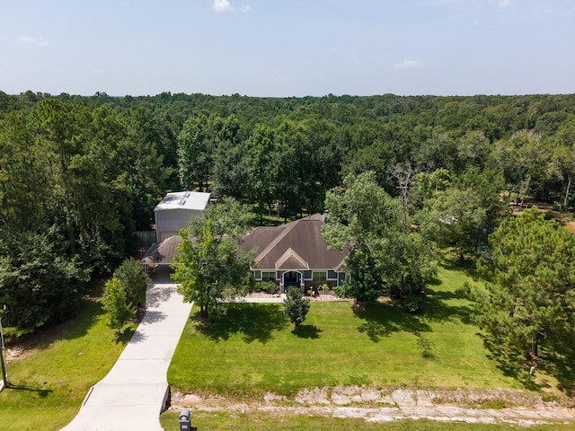 27724 Colapis Dr, Splendora, TX 77372 - aerial view of property and surrounding area featuring a forest