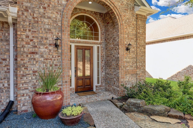 5022 Coral Gables Dr, Houston, TX 77069 - doorway to property with brick siding and covered porch
