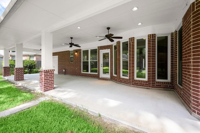 31406 Spica St, Tomball, TX 77375 - view of patio / terrace featuring ceiling fan