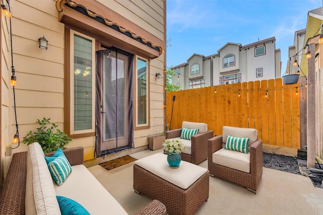 1025 W 21st St Unit C, Houston, TX 77008 - view of patio / terrace featuring an outdoor living space and a residential view