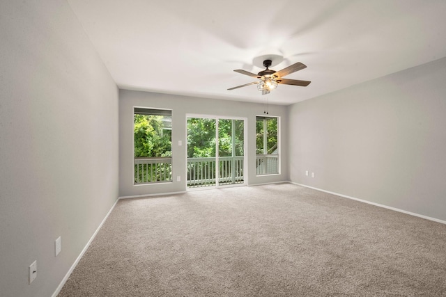 116 Harbour Ln, Coldspring, TX 77331 - carpeted empty room with ceiling fan and baseboards
