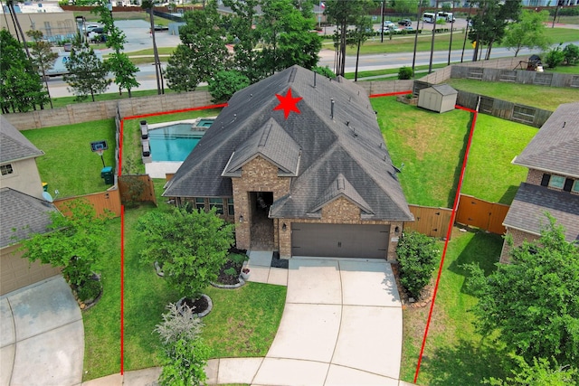 3854 Fleetwood Falls Ln, Spring, TX 77386 - view of subject property featuring property parcel outlined