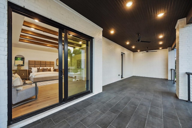 431 W 30th St, Houston, TX 77018 - view of patio featuring a ceiling fan
