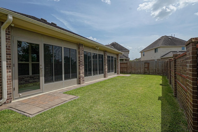 19022 Summer Farm Trl, Richmond, TX 77407 - fenced backyard with a patio