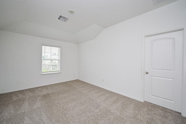 5411 Auburn Gardens Ct, Spring, TX 77373 - carpeted empty room featuring vaulted ceiling and baseboards