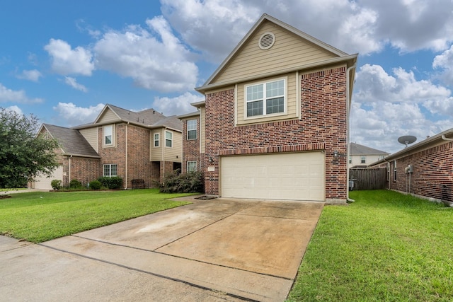 20027 Bayliss Manor Ln, Cypress, TX 77433 - traditional home featuring brick siding, an attached garage, a front lawn, and driveway