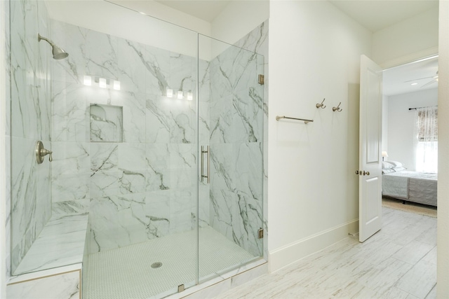 2401 103rd St, Galveston, TX 77554 - bathroom with ensuite bathroom and a marble finish shower