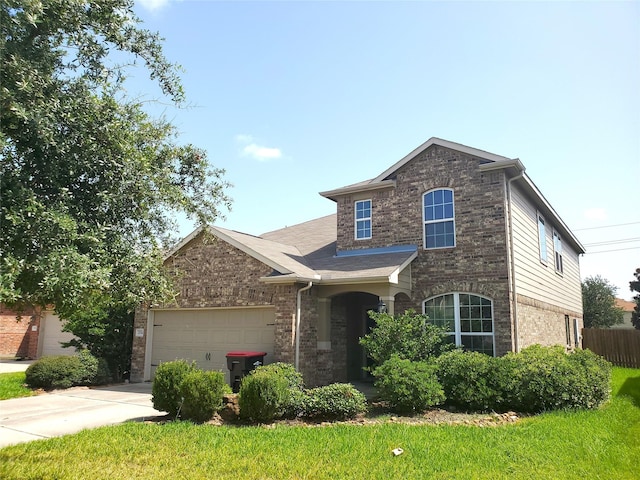 2714 Glenfield Manor Ln, Houston, TX 77014 - traditional home featuring brick siding, a garage, and driveway