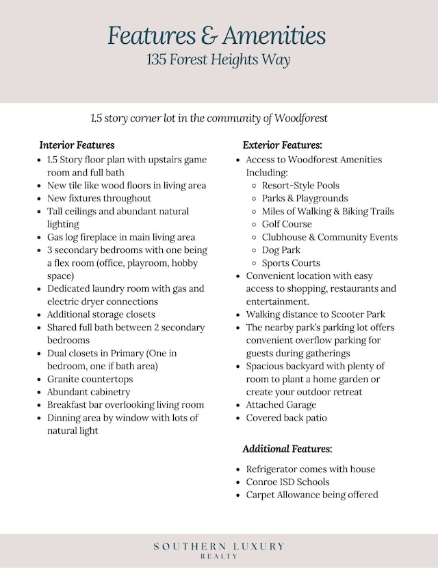135 Forest Heights Way, Montgomery, TX 77316 - view of a document