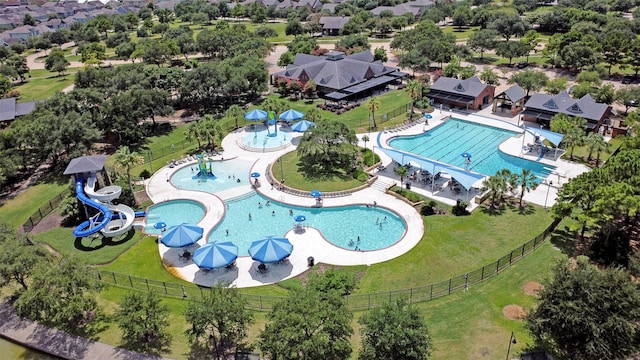 18415 Pin Oak Bend Dr, Cypress, TX 77433 - aerial view of residential area with a pool area
