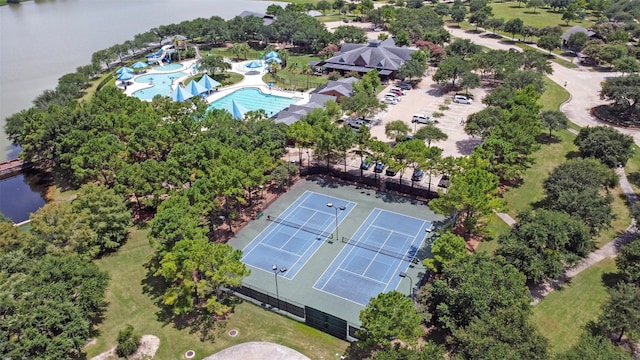 18415 Pin Oak Bend Dr, Cypress, TX 77433 - bird's eye view of a pool area
