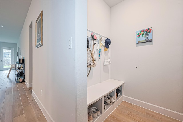 7522 Zion Grove Ct, Katy, TX 77493 - mudroom with light wood-style flooring and baseboards