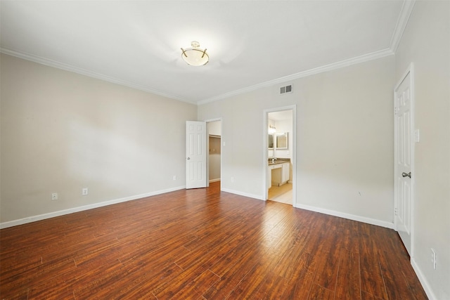 2255 Braeswood Park Dr Unit 181, Houston, TX 77030 - spare room with ornamental molding and wood finished floors