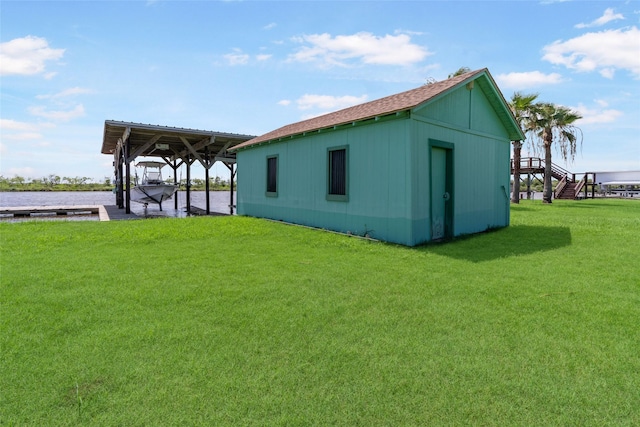 1040 County Road 206, Sargent, TX 77414 - view of outdoor structure with boat lift