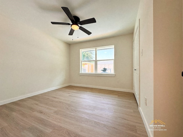 2630 34th St, Port Arthur, TX 77640 - spare room featuring light wood-style flooring and ceiling fan