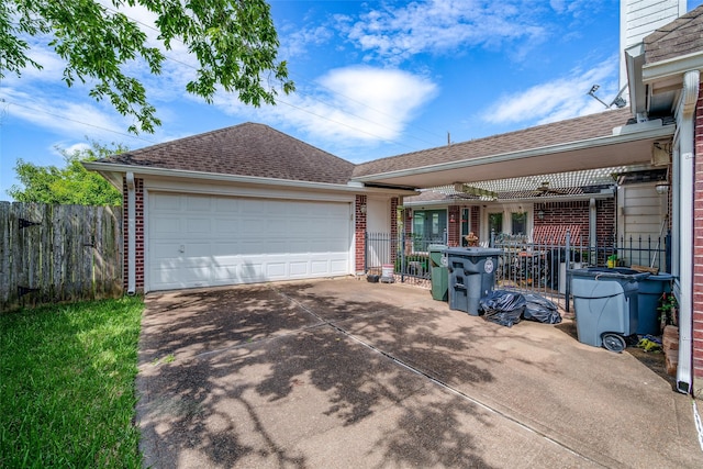 7422 Quiet Glen Dr, Sugar Land, TX 77479 - view of front of property with brick siding, roof with shingles, and concrete driveway