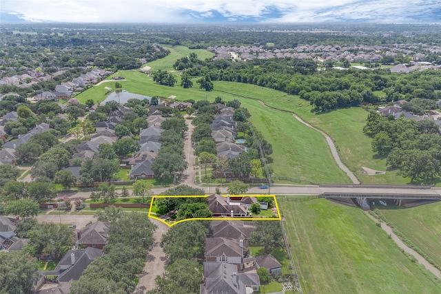 7422 Quiet Glen Dr, Sugar Land, TX 77479 - aerial view of residential area with property boundaries highlighted