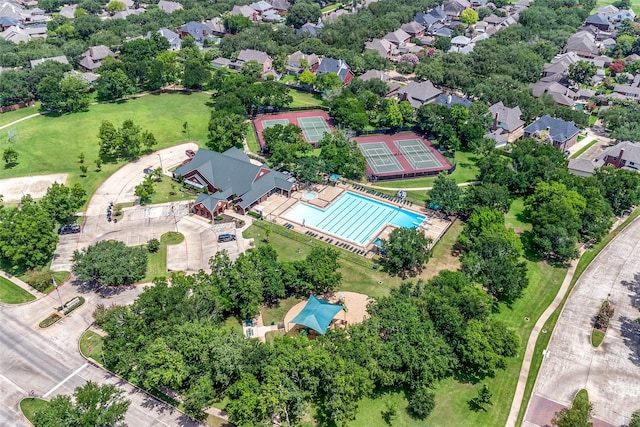 7422 Quiet Glen Dr, Sugar Land, TX 77479 - drone / aerial view of a pool