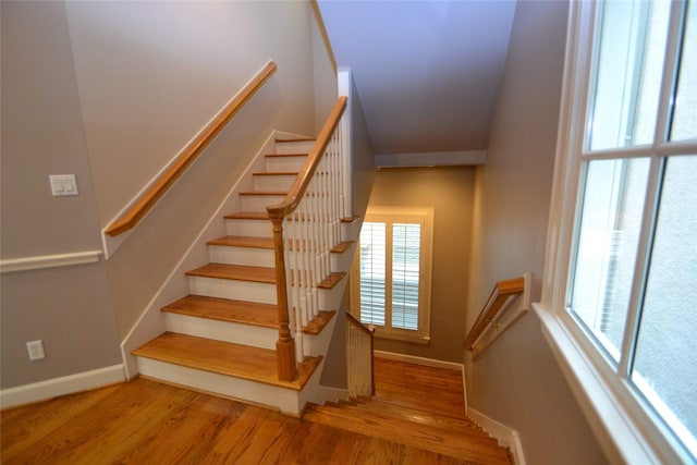 109 Dennis St, Houston, TX 77006 - stairs with wood finished floors